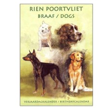 Verjaardagskalender , Rien Poortvliet , Braaf , Dogs , geel