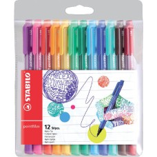 Viltstift STABILO pointmax 488 etui 12 kleuren