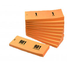 Nummerblok 41x122mm Nummering 1-1000 Oranje 10stuk