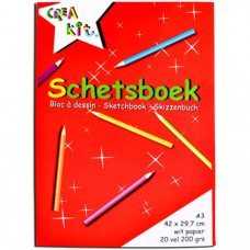 Schetsboek A3 wit 200gr