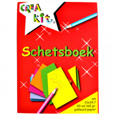 Schetsboek A4 20/ 160gr gekleurd