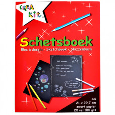 Schetsboek A4 180 gr zwart