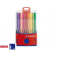 Viltstift Stabilo 68 colorparade 20stuks assorti + rollenock