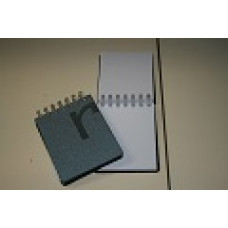 Notitieboek 602 blanco met ringband grijs 10x13 cm