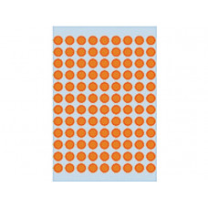 Etiket Herma 1844 Rond 8mm 540st Fluor Oranje